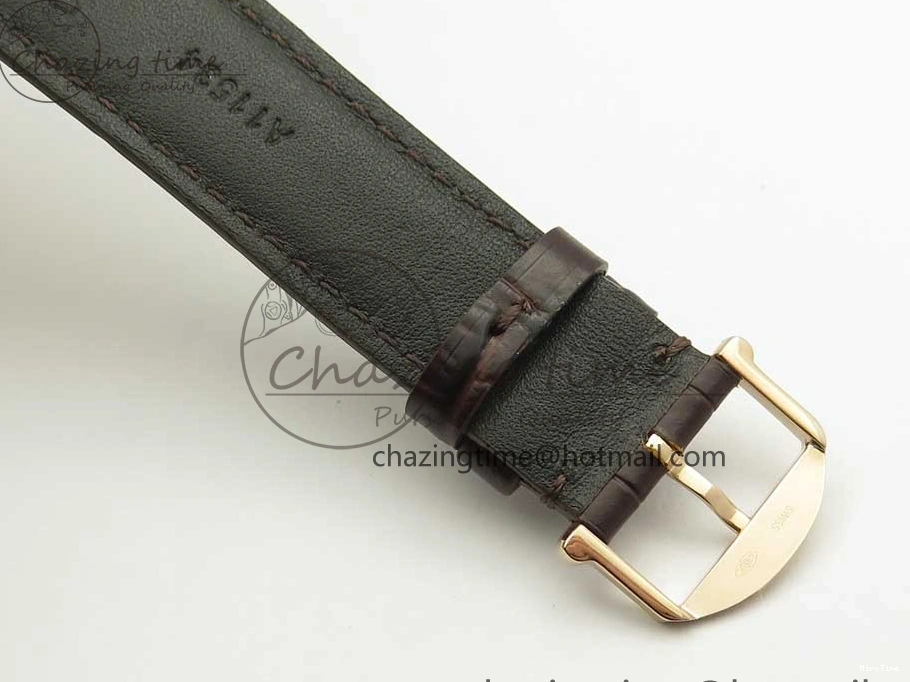 MIROTIME 0126 Portofino Automatic RG FKF 1:1 Best Edition White Dial on Brown Leather Strap A Practical 7140